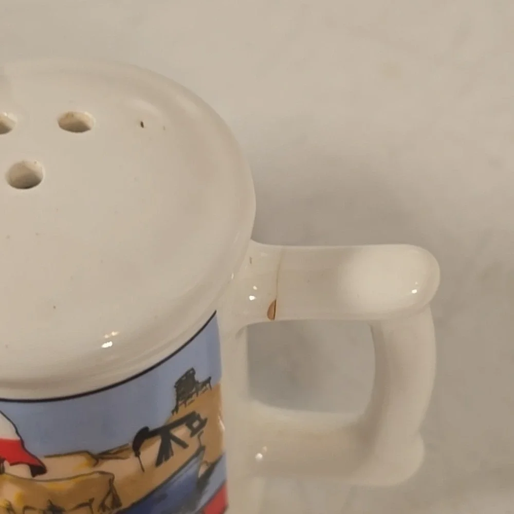 Vtg Collectible Souvenier Texas‎ Beer Stein Shaped Ceramic Salt & Pepper Shakers